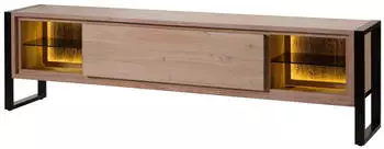 Massivmoebel24 Denver Lowboard Akazie/Altholz 220x40x60cm natur lackiert (09-313-438-0117)