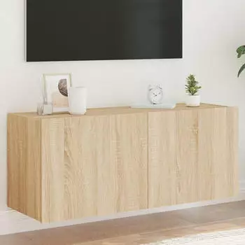vidaXL TV-Wandschrank mit LED-Leuchten Sonoma-Eiche 100x35x41cm (837325)