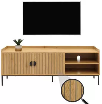 MCW TV-Rack O39 Lowboard Melamin MDF 56x150x40cm natur (99415)