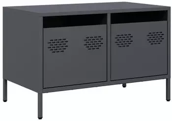 vidaXL TV-Schrank Anthrazit 68x39x43,5cm Kaltgewalzter Stahl (851234)