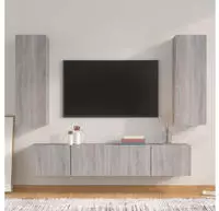 4-tlg. Tv-schrank-set Grau Sonoma Holzwerkstoff Vidaxl