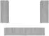 vidaXL TV-Schrank-Set 4-tlg. Grau Sonoma Holzwerkstoff (3114204)