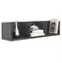 Caro Möbel Stars CD/DVD-Wandregal 3 Ablagefächer Holzwerkstoff Grau (75x18x18cm)
