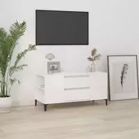 vidaXL TV-Schrank Hochglanz-Wei&szlig; 102x44,5x50 cm Holzwerkstoff