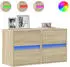 vidaXL TV-Wandschränke mit LED-Beleuchtung 2 Stk. Sonoma 41x31x45cm (852276)