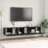 vidaXL TV-Schrank Set 3-tlg. Schwarz 60x30x30cm Holzwerkstoff (875172)