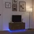 vidaXL TV-Schrank mit LED-Leuchten Braun Eichen-Optik 100x41x50cm (861415)