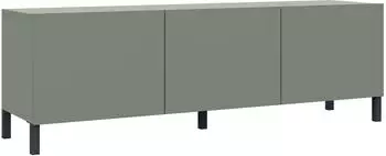 Borchardt-M&ouml;bel Sophia Lowboard 139cm 3-t&uuml;rig Holzwerkstoff Metallf&uuml;&szlig;e salbei (79303720-0)