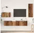 vidaXL Wand-TV-Schrank 4-teilig Altholz-Optik Holzwerkstoff (3393465)
