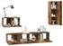 vidaXL Wand-TV-Schrank 4-teilig Altholz-Optik Holzwerkstoff (3393465)