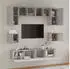 vidaXL TV-Schrank-Set 8-tlg. Betongrau Holzwerkstoff (3114409)