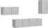 vidaXL TV-Schrank-Set 4-tlg. Betongrau Holzwerkstoff (3079097)