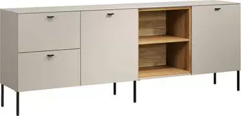 trendteam SAO PAULO TV-M&ouml;bel Kaschmir/Blonde Eiche 2 T&uuml;ren 2 Schubladen 110x68x45cm
