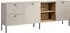 trendteam SAO PAULO TV-Möbel Kaschmir/Blonde Eiche 2 Türen 2 Schubladen 110x68x45cm