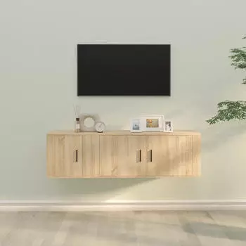 vidaXL TV-Schrank-Set 2-tlg. Sonoma-Eiche Holzwerkstoff (3188425)