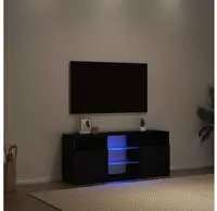 vidaXL TV-Schrank mit LED-Leuchten Schwarz Eichen-Optik 120x30x50 cm