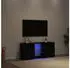 vidaXL TV-Schrank mit LED-Beleuchtung Schwarz Eichen-Optik 120x30x50cm (862035)