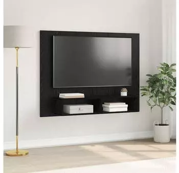 vidaXL TV-Schrankset Wandmontage Schwarze Eichen-Optik 120x23,5x90cm (875187)