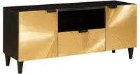 vidaXL TV-Schr&auml;nk Schwarz und Gold 105 x 33 x 46 cm Holzwerkstoff