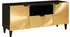 vidaXL TV-Schrank Schwarz/Gold Massives Mangoholz 105x33x46cm (4017842)
