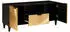 vidaXL TV-Schrank Schwarz/Gold Massives Mangoholz 105x33x46cm (4017842)