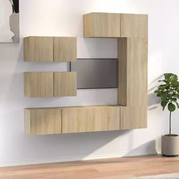 vidaXL TV-Schrank-Set 6-tlg. Sonoma-Eiche Holzwerkstoff (3114552)