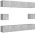 vidaXL TV-Schrank-Set 6-tlg. Holzwerkstoff Betongrau (3079104)