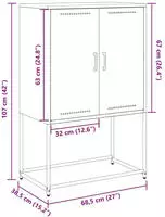 vidaXL TV-Schrank Anthrazit 68x39x60,5 cm Stahl