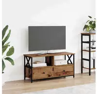 vidaXL TV-Schr&auml;nk Altholz 90 x 33 x 45 cm Ingenieure Holz und Stahl