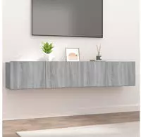 vidaXL TV-Schr&auml;nke 2 Stk. Grau Sonoma 80x30x30 cm Holzwerkstoff
