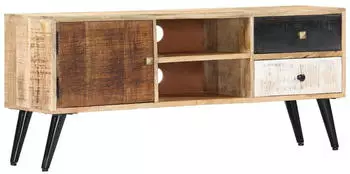 vidaXL TV-Schrank Massives Mangoholz Braun 115x30x47cm