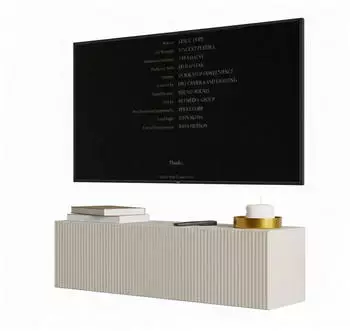 Selsey Veldio TV-H&auml;ngeboard mit Lamellenfront 100cm Greige