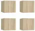 vidaXL TV-Wandschränke 4 Stk. Sonoma-Eiche 30,5x30x30cm (804492)