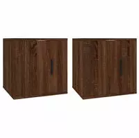 vidaXL TV-Wandschr&auml;nke 2 Stk. Braun Eichen-Optik 40x34,5x40 cm