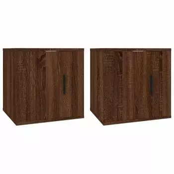 vidaXL TV-Wandschr&auml;nke 2 Stk. Braun Eichen-Optik 40x34,5x40cm (816655)