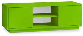 Aileenstore Eyecatcher TV-Lowboard 2 T&uuml;ren & 2 F&auml;cher Holzoptik Gr&uuml;n 140x45x38cm (3856)