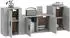 vidaXL TV-Schrank-Set 3-tlg. Betongrau Holzwerkstoff (3188506)