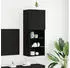 vidaXL TV-Schrank mit LED-Leuchten, Schwarz Eiche, 40,5x30x102cm (863089)