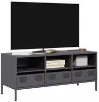 vidaXL TV-Schrank Anthrazit 101,5x39x43,5 cm Kaltgewalzter Stahl