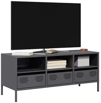 vidaXL TV-Schrank Anthrazit 101.5x39x43.5cm Kaltgewalzter Stahl (851324)