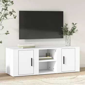 vidaXL TV-Schrank Wei&szlig; 100x31,5x35cm Holzwerkstoff