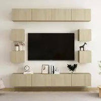 vidaXL 8-tlg. TV-Schrank-Set Sonoma-Eiche Holzwerkstoff