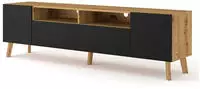 Bim Furniture - Tv-schrank Luxi 195 Cm Handwerks-eiche / Schwarz Matt