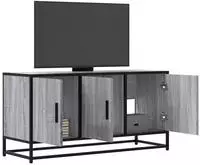 vidaXL TV-Schrank Grau Sonoma 100x35x50 cm Holzwerkstoff und Metall