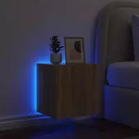 vidaXL TV-Wandschrank mit LED-Leuchten Sonoma-Eiche 40,5x35x40 cm