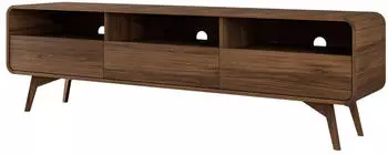 Mirjan24 Helion 180 TV-Schrank mit drei Klappen, Nuss Warmia
