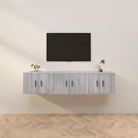 vidaXL TV-Wandschr&auml;nke 3 Stk. Grau Sonoma 57x34,5x40 cm