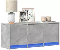vidaXL TV-Schrank LED Betongrau 97x34x40 Holzwerkstoff