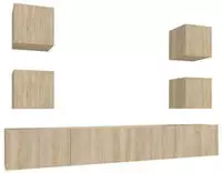 Vidaxl - 6-tlg. Tv-schrank-set Sonoma-eiche Holzwerkstoff