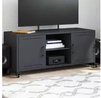 vidaXL TV-Schrank Anthrazit 100,5x39x43,5 cm Stahl